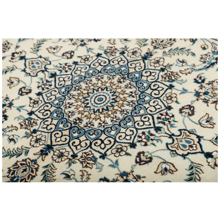 Two-meter hand-woven carpet, Nain silk flower model, code n443089n