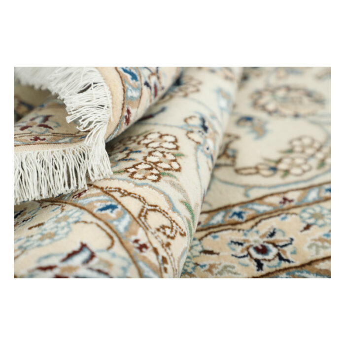 One and a half meter hand-woven carpet, Nain silk flower model, code n543055n