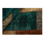 Collage of four-meter hand-woven carpet, embroidered model, code 541008r