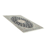 Two-meter hand-woven carpet, model Nain 9-layer silk flower, code n443099