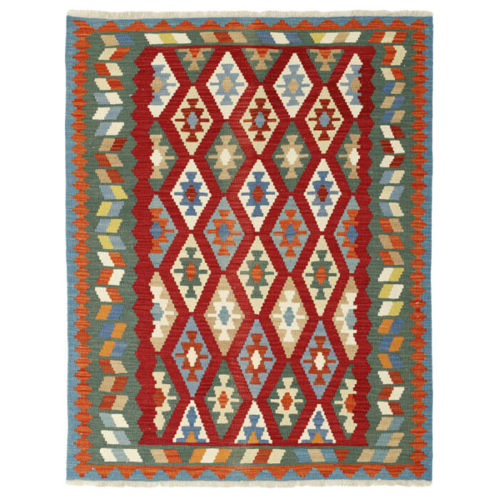 Three-meter hand-woven kilim, Qashqai model, code g56820
