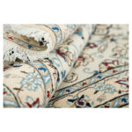 One and a half meter hand-woven carpet, Nain silk flower model, code n543049n
