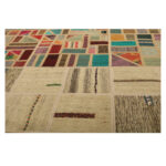 Collage of hand-woven kilim four meters, embroidered model, code g557336
