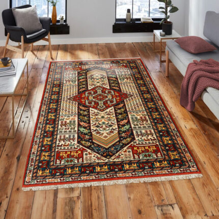 Three-meter hand-woven carpet, Qashqai dome model, code 551791