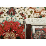 One meter hand woven carpet, Tabriz silk flower model, code a53789