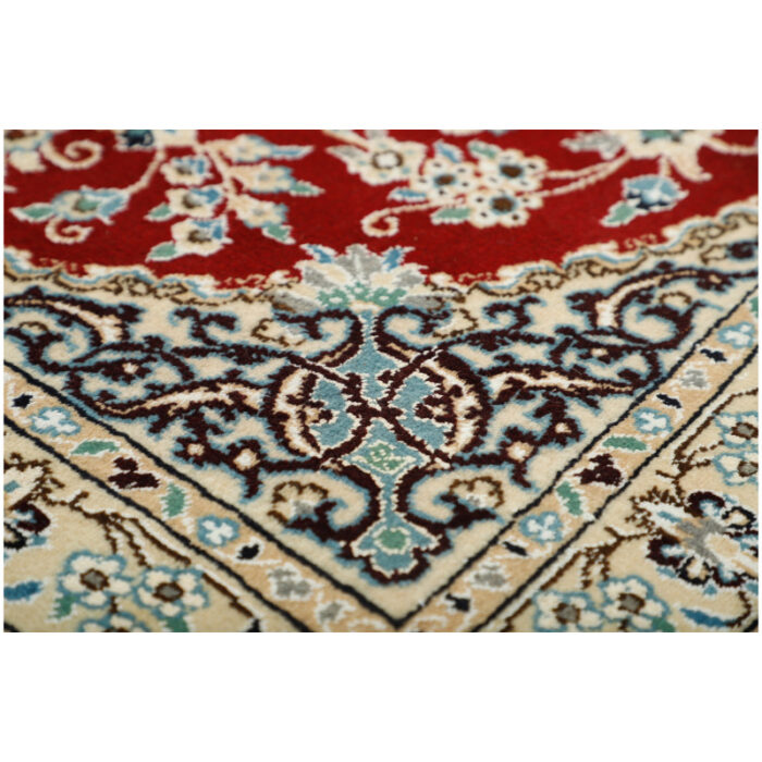 One and a half meter hand-woven carpet, Nain silk flower model, code n543017n