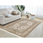 Two and a half meter hand-woven carpet, Isfahan silk flower and silk model, code 442379
