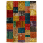Four-meter hand-woven carpet collage, embroidered model, code 468r