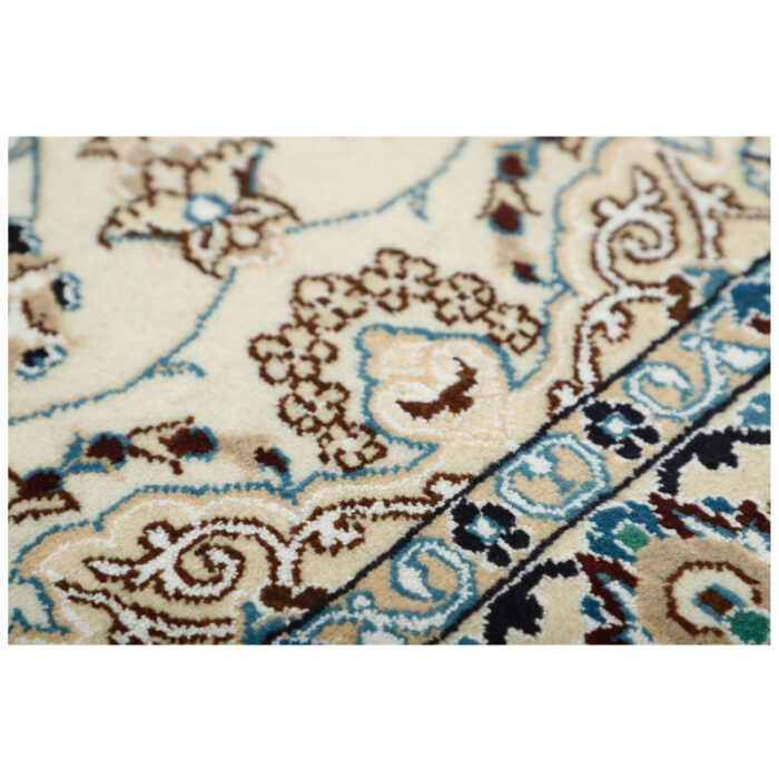 Two-meter hand-woven carpet, Nain silk flower model, code n443088n