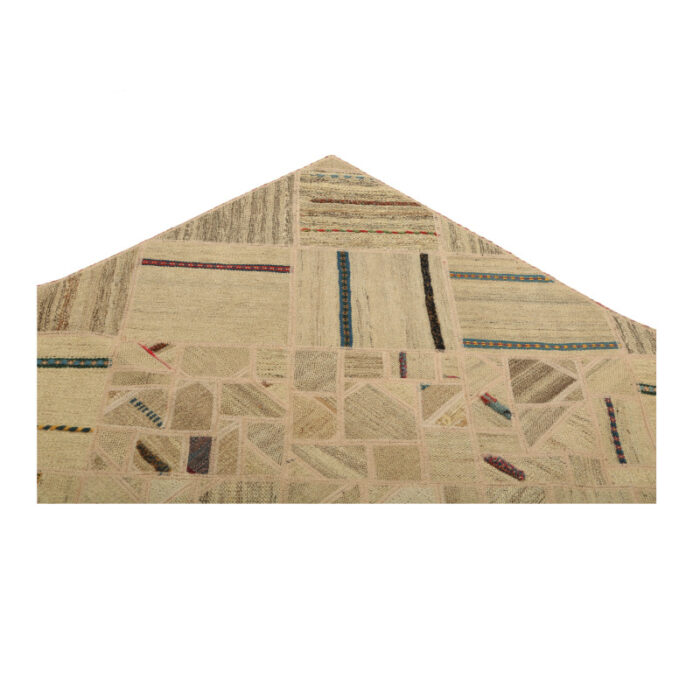 Collage of three-meter hand-woven kilim, embroidered model, code g557365