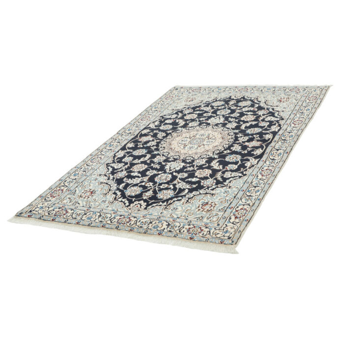 Two-meter hand-woven carpet, model Nain 9-layer silk flower, code n443099