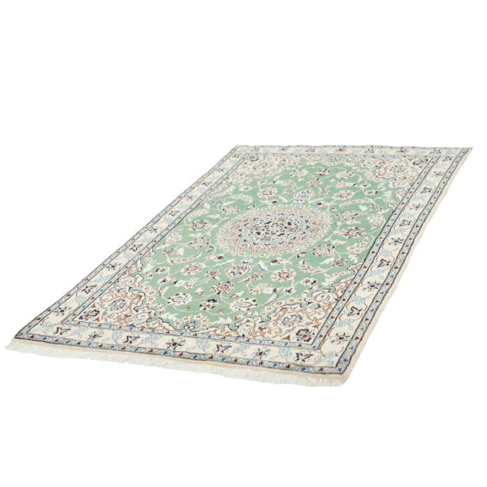 One and a half meter hand-woven carpet, Nain silk flower model, code n543120n
