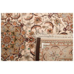Two and a half meter hand-woven carpet, Isfahan silk flower and silk model, code 442379
