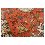 One meter hand-woven carpet, Tabriz silk flower model, code a537791