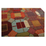 Collage of three-meter hand-woven kilim, embroidered model, code g557341