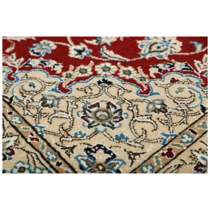 One and a half meter hand-woven carpet, Nain silk flower model, code n543174n