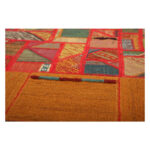 Collage of three-meter hand-woven kilim, embroidered model, code g557345