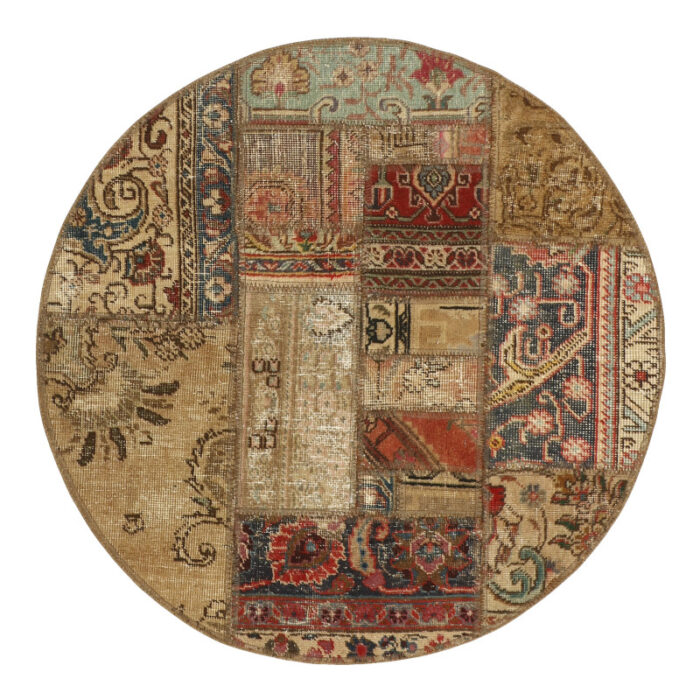 One meter hand-woven carpet collage, embroidered model, code 639r