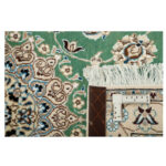 One and a half meter hand-woven carpet, Nain silk flower model, code n543120n