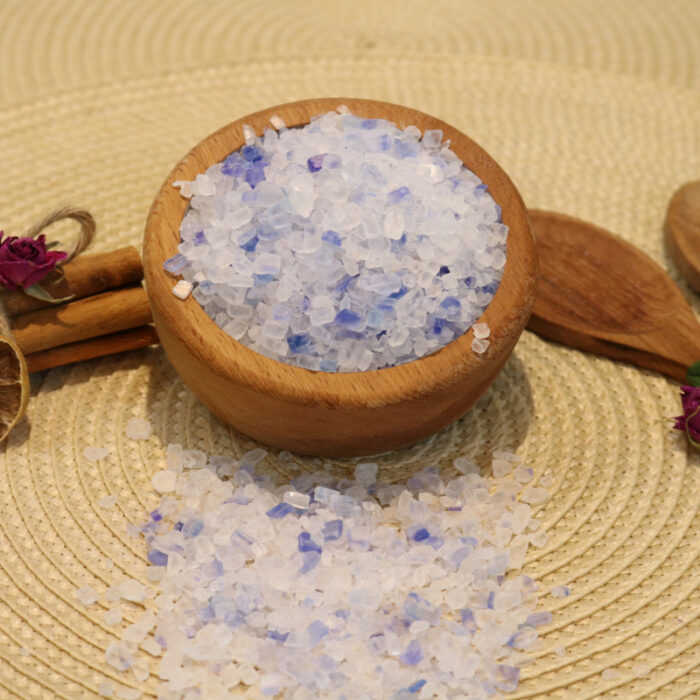 Große Salzmühle mit 400 Gramm natürlichem persischem blauem Salz – (14,1 oz)