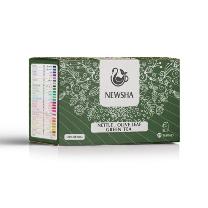 Nettle and olive leaf tea bags, Newsha brand, 20 Tea Bags