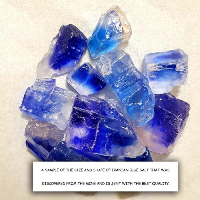 Rock Persian Blue salt, Natural mineral salt by ersaly - 1 kg (35 oz)