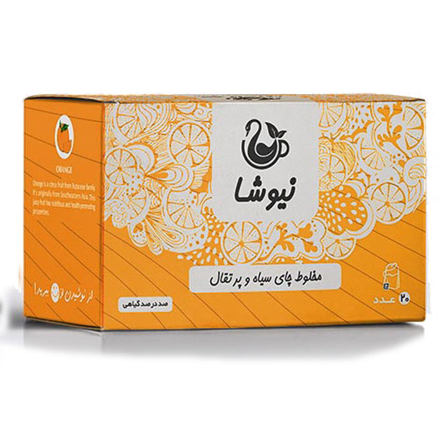 Orange tea bags, Newsha brand, 20 Tea Bags