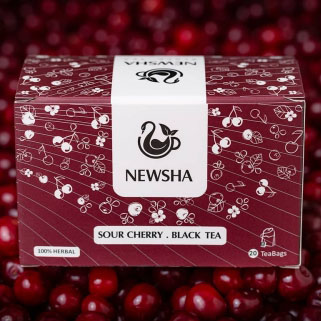 Cherry tea bag, Newsha brand, 20 Tea Bags