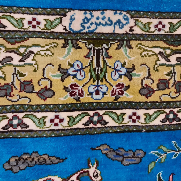 1 m² handwoven Qom Sharifi carpet, code 102030