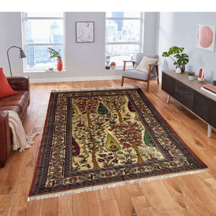 1 m² handwoven carpet with jungle design, model HA