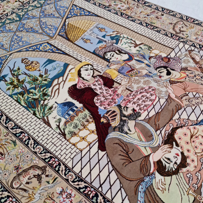 2 m² handwoven Isfahan Abtin rug, code 16