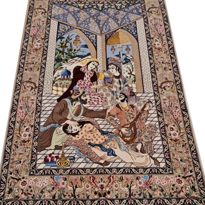 2 m² handwoven Isfahan Abtin rug, code 16