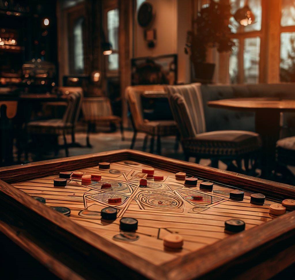 Buy Antique Olive Wood Backgammon Set