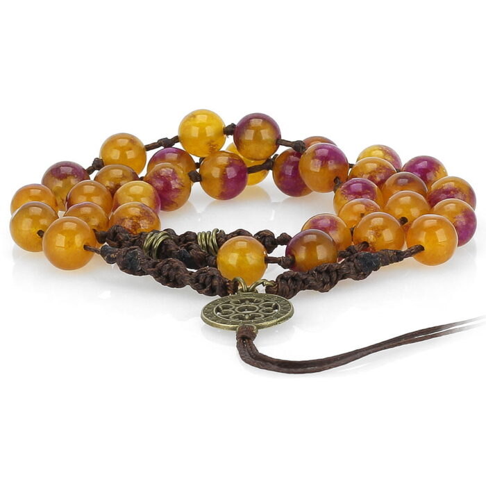 Real Yellow Agate luxury Tasbih with 33 Beads, Misbaha, Natural Healing Gemstone