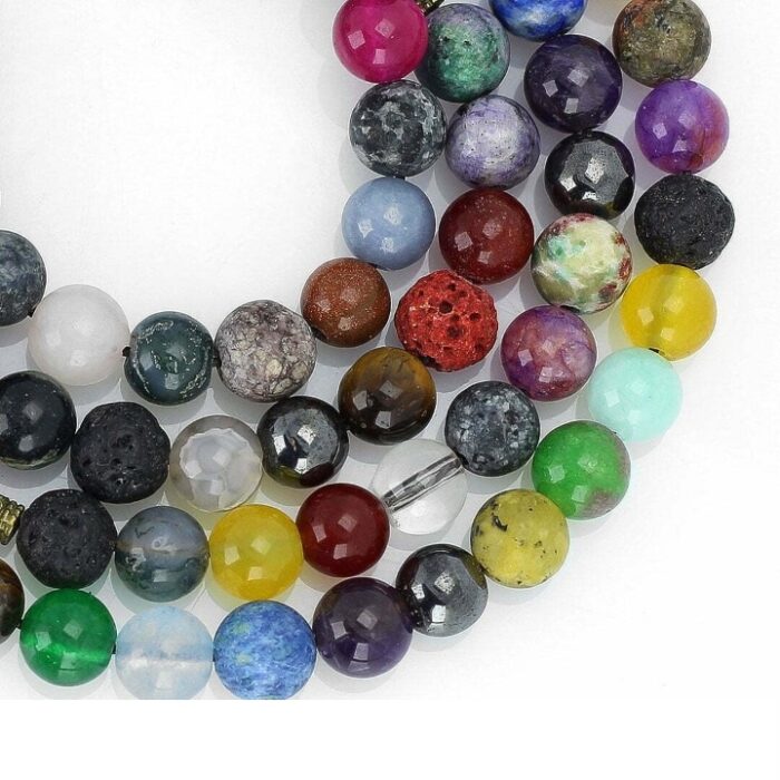 Luxury Real 7 Chakra by 43 types of Stones, Tasbih and Necklace with 101 Beads, Misbaha, Natural Stone Therapy
