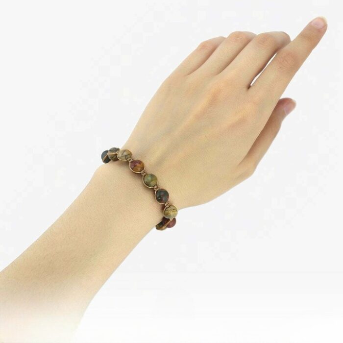 Real Mookaite Beautiful Bracelet, Attractive Pattern, Rare Stone, Free Size