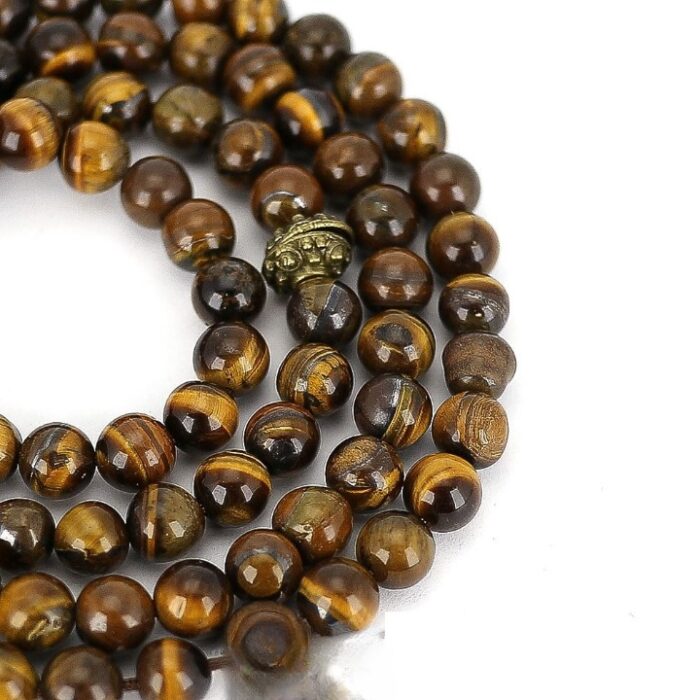 Real Tiger Eye luxury Tasbih and Necklace with 101 Beads (6 mm), Misbaha, Natural Healing Gemstone