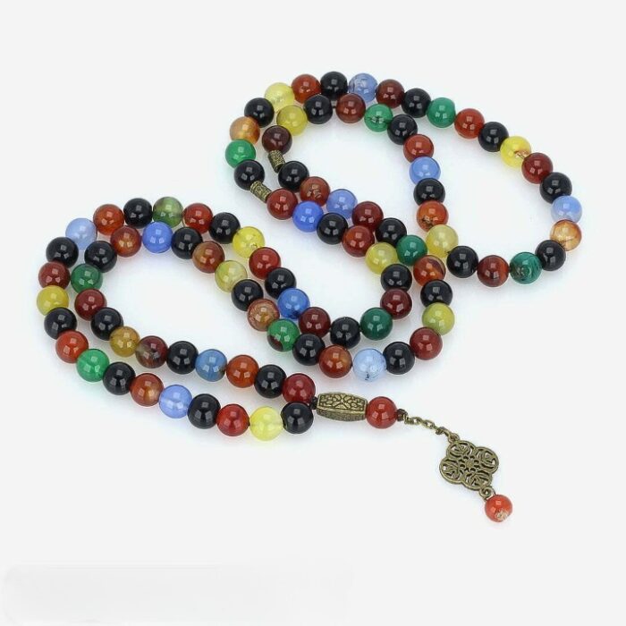 Real Ummul Baneen luxury Tasbih and Necklace with 101 Beads, Misbaha, Natural Healing Gemstone