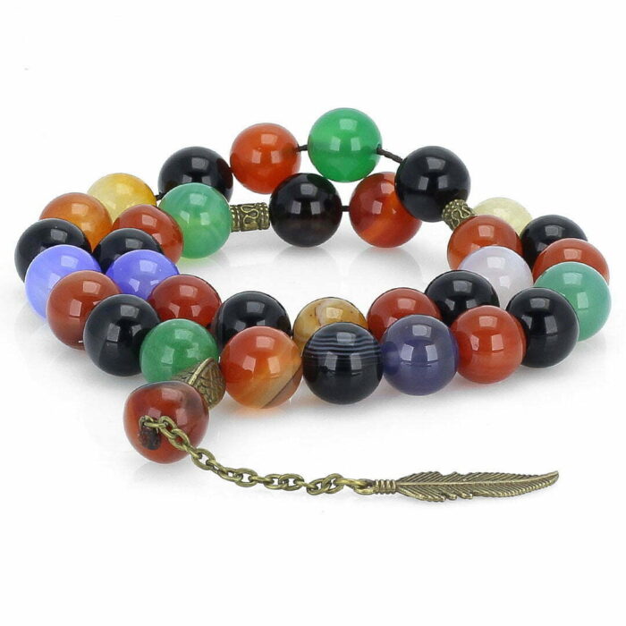 Real Ummul Baneen luxury Tasbih with 33 Beads, Misbaha, Natural Healing Gemstone