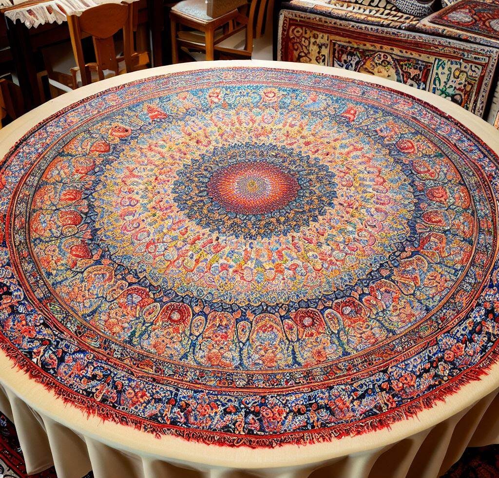 Round Termeh Tablecloth