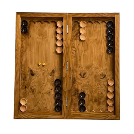 Deluxe Olive Wood Games Set – Chess, Checkers and Backgammon