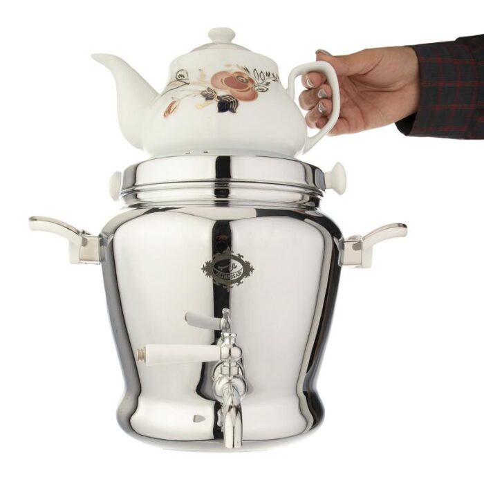 Alai Nesab / Kettle and samovar Alai Nesab, Arghavan model, capacity 5 liters, with a gift teapot
