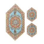 Miscellaneous / Cashmere There are 5 tableware pieces, precious cashmere, inlay design, Afshar code, BI