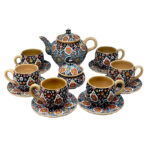Miscellaneous / enameling Miscellaneous enameled tea set 14 fabrics code 014
