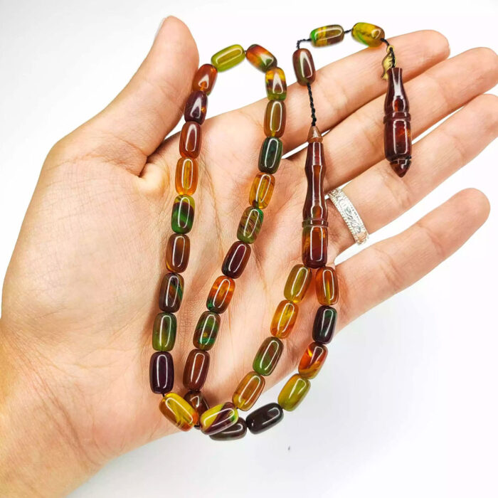 33 Beads of Natural Colorful Amber (Kerba) Tasbih
