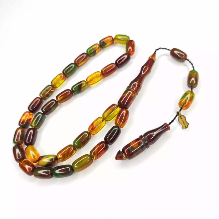 33 Beads of Natural Colorful Amber (Kerba) Tasbih
