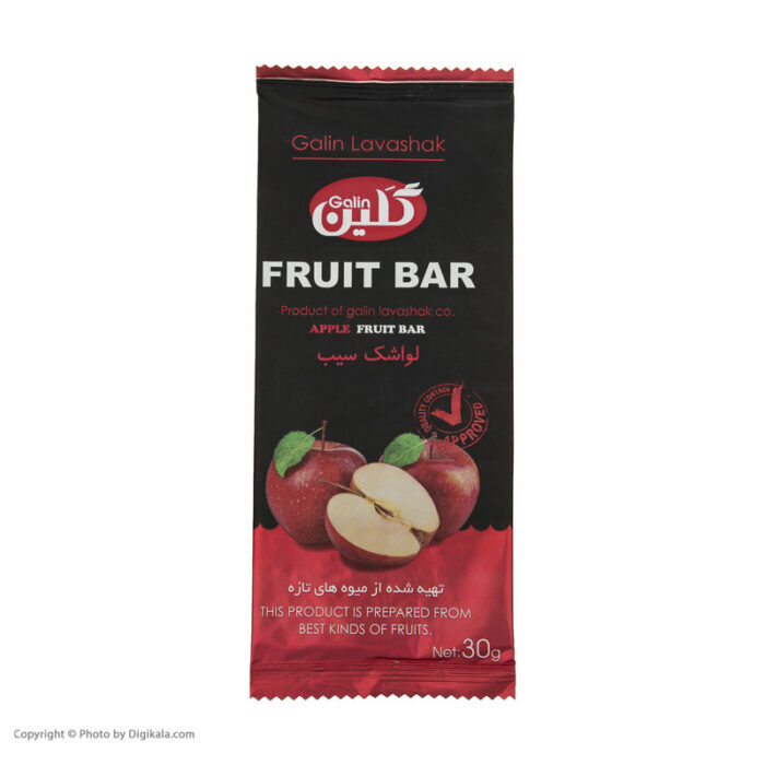 Apple flavor fruit bar product of Gelin lavashak, 60 grams, 10 piece