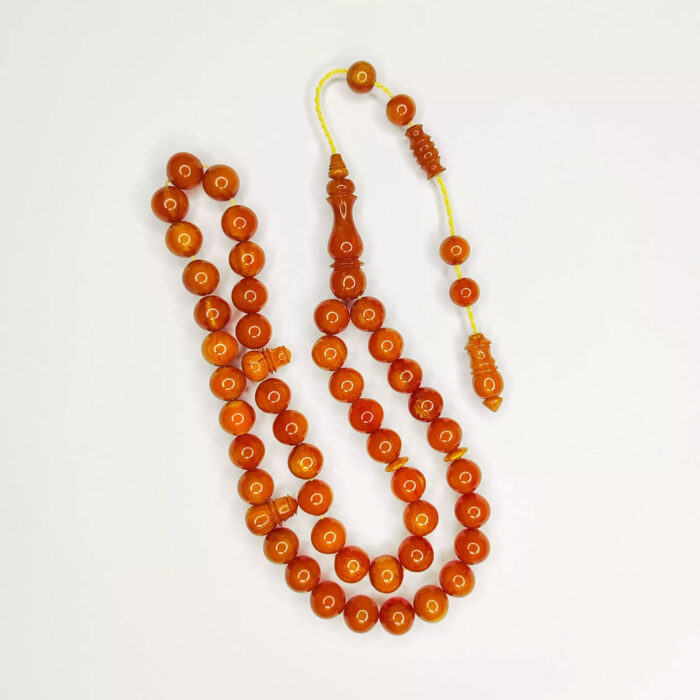 Real Orange Amber (Kerba) Tasbih 45 Beads