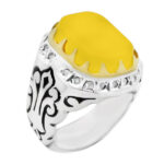 Anoushirvan hand-made Sharafshams ring with 18 brilliant pieces + engraving