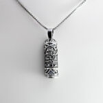 Imam Javad (AS) amulet necklace, women’s and men’s silver, five tone design